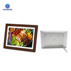 Bingkai Foto Digital Kayu 10,1 hingga 21,5 Inci, Monitor Sentuh LCD Tahan Air IP65 Desktop dengan Motherboard Android