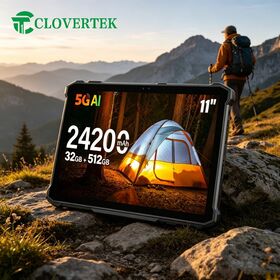 Outdoor Rugged Android Tablet 11", IP68 Waterproof, 5G WiFi, 2K FHD+ Display, 64 LED Beads High Brightness Lamp, Dual battery