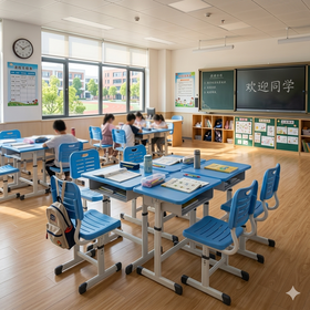 Professional Ergonomic School Furniture Set Adjustable School Desks and Chairs