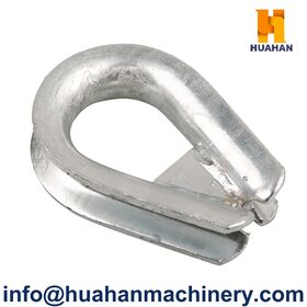 G414 US Style Extra Heavy Duty Wire Rope Thimble, Gusseted, H.D.G. Forged