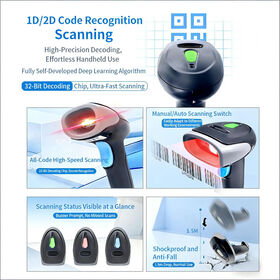 Multi Code Compatible Wireless Handheld Barcode QR Code Scanner