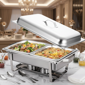 Stainless Steel Buffet Food Heat Preservation Serving Chafing Dish Pot