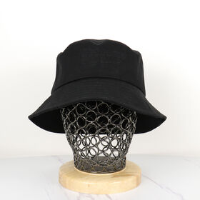 Custom Embossed Hat 100% Cotton Sports Black Bucket Hat With logo