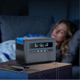 Large capacity ups portable lifepo4 solar powered backup generator 2400w outdoor charging power station with flashlights