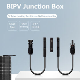 Boîte de jonction NSPV et connecteur de bord pour mur rideau BIPV | Composants de panneaux solaires pour système de façade photovoltaïque