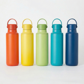 Kostenlose Probe Isolierte Edelstahl-Wasserflasche 304 mit Griff 600ml Thermoskanne BPA-frei kundenspezifisch