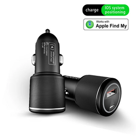 2 in 1 Find My Car Charger 30W USB A+C Fast Charging Built-in Battery Aluminum Alloy 12V-32V