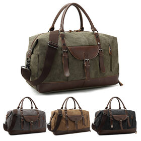 Custom logo Canvas Duffle Bag Vintage Retro Waterproof Men Gym Sport Fitness Bag for Weekend Outdoor Travel Bag