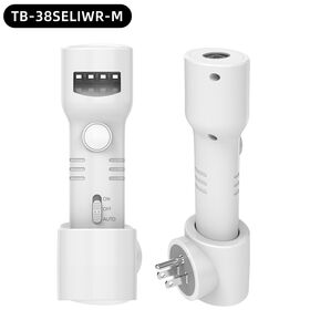 Linterna LED Recargable con Sensor de Movimiento, Luz Nocturna Combinada, Enchufe de Pared, Luz de Emergencia con Base de Carga, Tres Modos de Iluminación