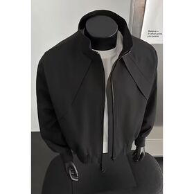 2026 Primavera Nova Chegada Moda Estilo Fundo Branco Tamanho Grande Cool Jacket Lapel Collar Fleece-forrado 5 26131 50