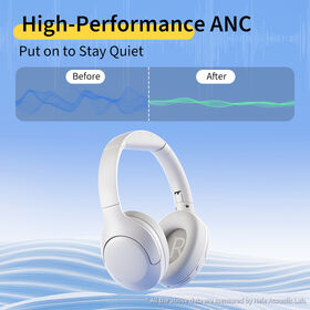 40mm Hi-Res Driver ANC Fones de ouvido sem fio 2-Mic suporte OEM/ODM Bluetooth 5.3 ENC Limpar chamadas 9 EQ Configurações QCY APP