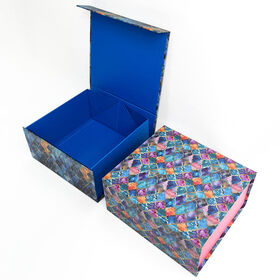 Personnalisé De Luxe Noir Pliant Magnétique Boîte Postale Vêtements Pliable Boîte De Papier En Carton Cadeau Boîtes D'emballage