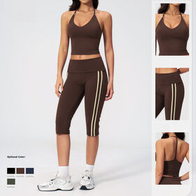 Trainingsleggings mit individuellem Logo, Biker-Shorts, kurzes Sport-Crop-Top, Sportbekleidung, Yoga- und Fitnessbekleidung
