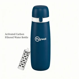 Botella de Agua Filtrada Deportiva Portátil de Alta Calidad, Grado Alimenticio, Libre de BPA, 550ml, con Filtro de Carbón Activado Ecológico para Exteriores