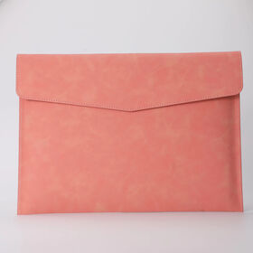 Dossier de Documents Grande Capacité en Cuir PU avec Impression Personnalisée