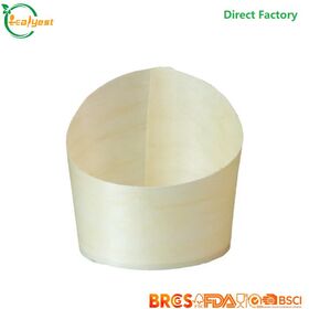 Biodegradable Disposable Wooden Slip Cup Food Grade China Factory