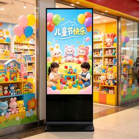 LCD Floor Standing Digital Signage 32-85 Inch Interactive Advertising Player for Malls Shops and Public Areas