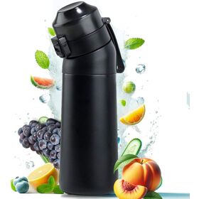 Botella de Agua con Sabor de Acero Inoxidable de Doble Pared de Grado Alimenticio de 500ml con Logotipo Personalizado y Cápsulas de Sabores Frutales Variados