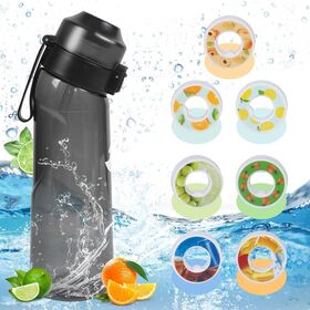 Botella de Agua de Plástico Tritan de 650ml Libre de BPA con Cazoletas de Sabor para Beber con Aroma a Fruta