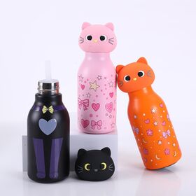 Fournisseur Tasse Isotherme Mignonne en Acier Inoxydable Motif Chat Cartoon