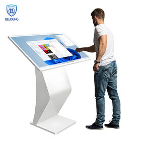 Kios Multimedia Sentuh 43 50 55 inci Mesin All-In-One untuk Pertanyaan Layar LCD Layanan Mandiri Grosir