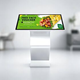 Kios Taktil Pertanyaan dengan Layar Multi Sentuh 32-65 Inci, Kios Layar Sentuh Layanan Mandiri Tipe K Cocok untuk Mal