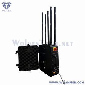 High Power Waterproof Outdoor 6 Bands Signal Jammer Anti UAV Drone WiFi 5.8G GPS Cell Phone Blocker for Prison & Secure Site