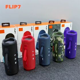 أفضل سماعة Flip 7 محمولة بلوتوث سماعة لاسلكية خارجية لـ JBL بنقش فولاذي + رمز/آلة فريدة + حلقة تسلق