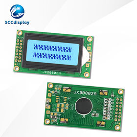 Parallelport-Zeichen-Monochrom-LCD-Anzeige JXD0802A STN Grau Positiv Industrielles 8x2-Punktmatrix-LCM-Anzeigemodul