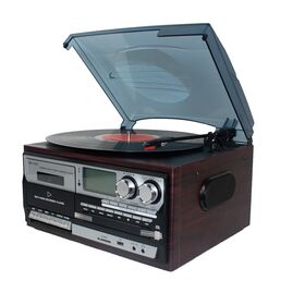 Sell like hot cakes Phonograph Music center VINYL RECORD PLAYER WITH external speakers CD player USB SD Cassette play