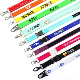 Logo personnalisé Polyester Lanières Sublimation Imprimé Exposition ID Badge Rétractable Cou Sangles pour Téléphone Titulaire En Gros