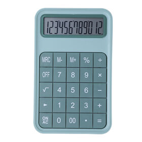 Calculatrice solaire 12 chiffres en bambou écologique à prix avantageux - Produits en bambou durable en gros