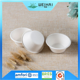 Éco jetable de cuvette de tasse compostable biodégradable de pulpe de bagasse de la tasse 8 oz de pulpe de papier