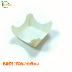 Taza de mousse de madera de calidad alimentaria personalizada para embalaje de salsa