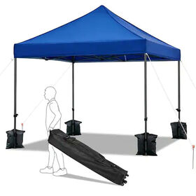 Outdoor Trade Show Commercial Canopy, Patio Instant Sun Shelter, 12 X 12' Collapsible Commercial Canopy Tent