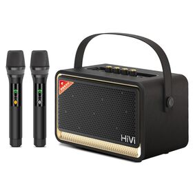 Mini haut-parleurs stéréo avec microphones karaoké