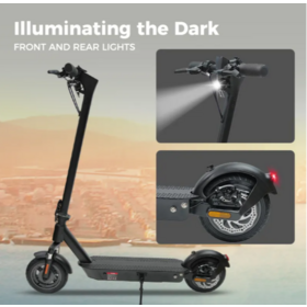 400W Smart Electric Scooter with Bluetooth, 10-Inch Big Tire Foldable Commuter E-Scooter E9G-B Wholesale