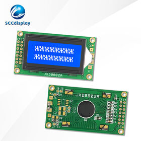 Parallel port Russian Character monochrome LCD display JXD0802A STN Blue Negative industrial 8X2 dot matrix LCM display module