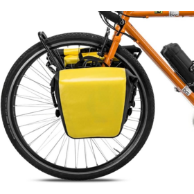 Avant Rouleau Sacoches Sac Avant Rack Vélo Sac Étagère Robuste Paquet avec Poignée de Transport et Bandoulière Libre pour Touring Pique-Nique