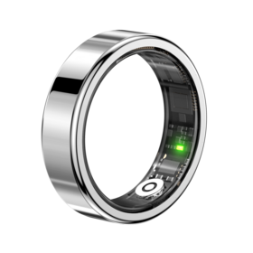 Großhandel 5ATM wasserdichter silberner Smart Ring mit Herzfrequenz-, Blutsauerstoff-, Schlaf- und Druckmonitor