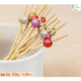 Selecciones de bambú disponibles certificadas FSC de la fruta, pinchos biodegradables del cóctel de la categoría alimenticia del 100%