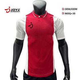 Logotipo personalizado impreso hombres de manga corta transpirable verano Fútbol Jersey profesional alta calidad diseño