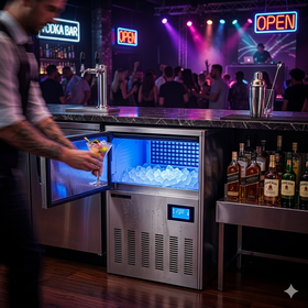 Stylish Countertop Ice Maker Quick Production Ice Machine for Home Bar Commercial Ice Machine
