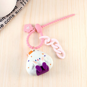 Lindo llavero de PVC suave nube 3D con bnad forma personalizada y llavero de plástico de diseño