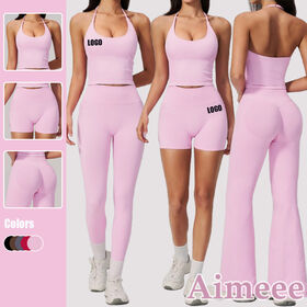 Mujeres Gym Fitness Yoga Wear Juego de entrenamiento sin costuras