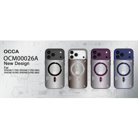 OCCA OCM000026A Cyber Tech Stil Magnetische Anti-Schock Handyhülle für iPhone 17/18 Pro Serie
