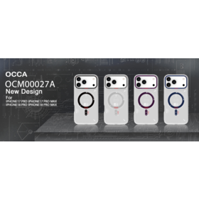 OCCA OCM000027A Translucent Cyber Tech-style Magnetic Anti-shock Phone Case for iPhone 17/18 Pro Series