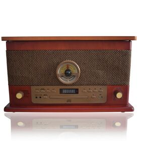 Desain sederhana, pendatang baru, pemutar piringan hitam vinil kayu, speaker vintage, pemutar rekaman audio rumah, gramofon