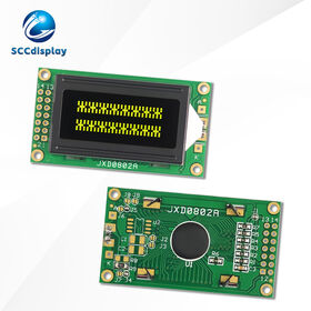 Parallel port Russisches Zeichen monochromes LCD-Display JXD0802A VA Gelb Negatives industrielles 8 X2 Punktmatrix-LCM-Anzeige modul