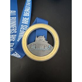 Médaillon de marathon en métal 4 "Fabriqué en Chine"